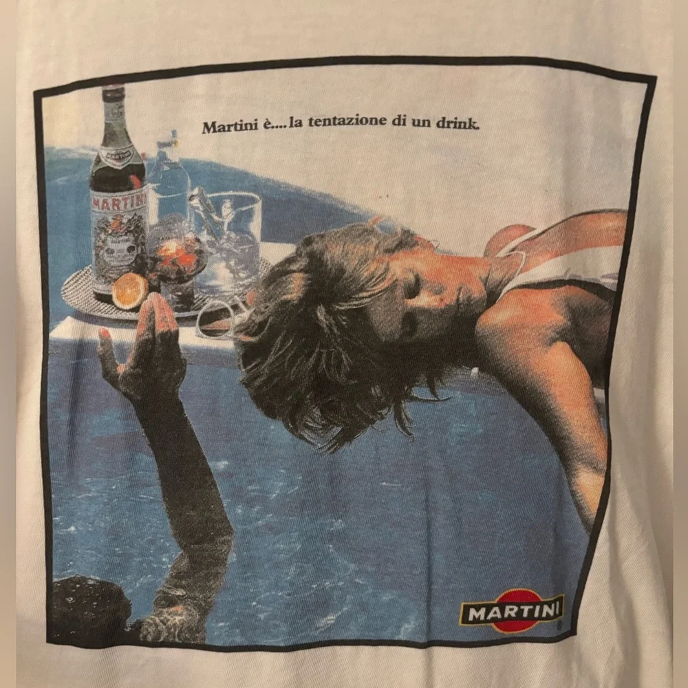 Vintage Dolce & Gabbana Martini Graphic Tee white womens size 44 M early 2000s - Picture 7 of 9